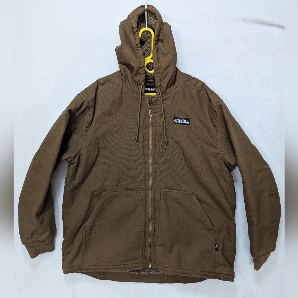 Black Rifle Coffee Company Wolverine Brown Hooded Coat Jacket XXL